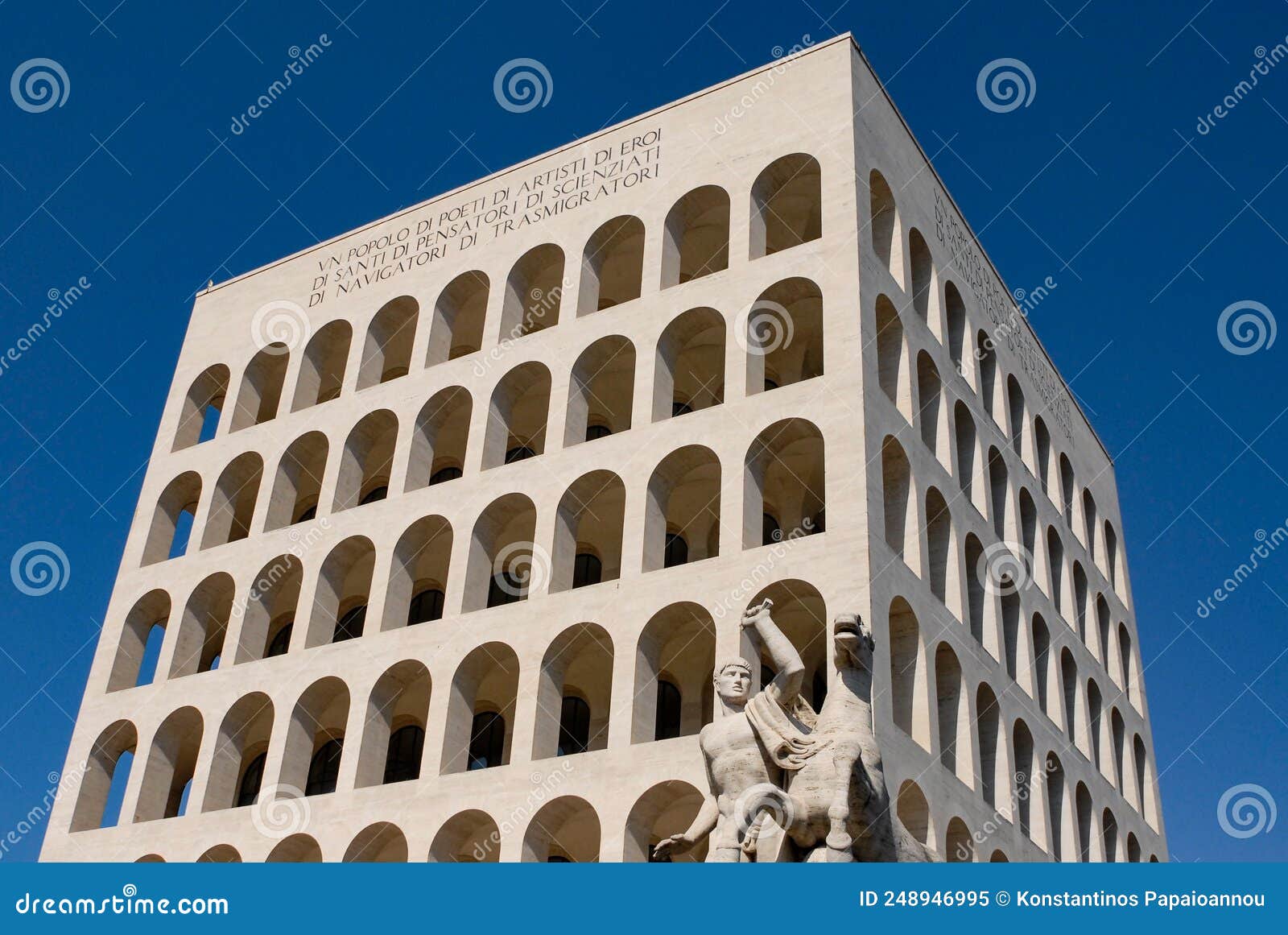 the palazzo della civiltÃÂ  italiana in eur district in rome, italy